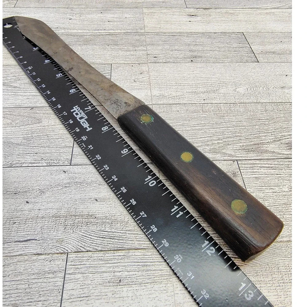 Vintage Kitchen Cleaver Butcher Knife‎ Rustic Patina Chef Unusual Shape Blade